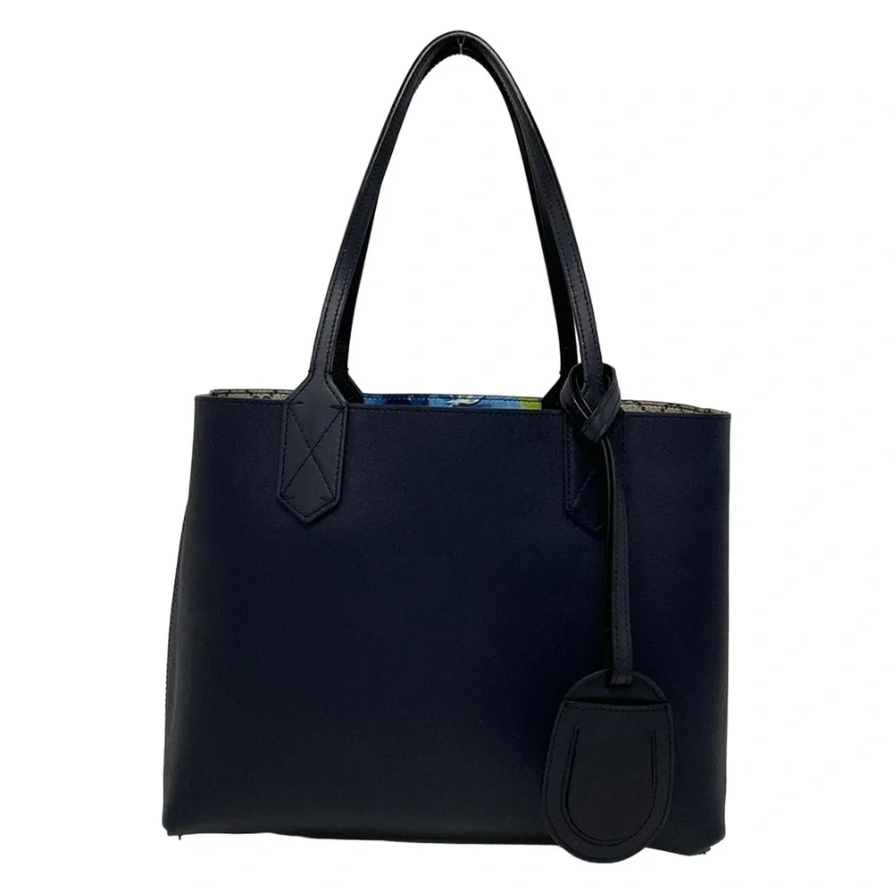 Gucci GG Blooms Tote Bag 546323 Blue Black Multi PVC Leather - Picture 13 of 14